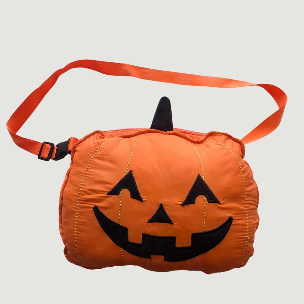 Halloween Pumpkin Bag Fanny Pack Crossbody Orange Jack-O-Lantern Trick or Treat